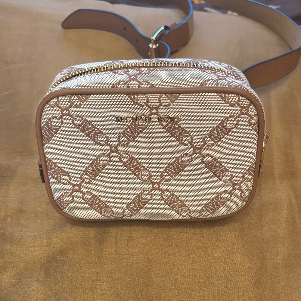 Michael Kors Beige and Brown Belt Bag - Picture 1 of 9
